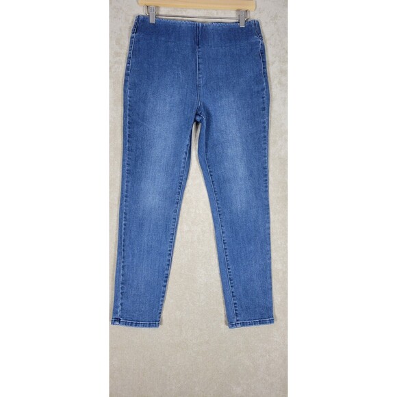 Soft Surroundings Women's Skinny Jeans Pull On Petite Medium Size PM Blue - Picture 1 of 15